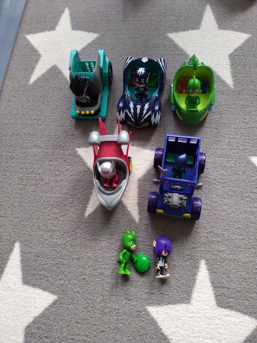 Pidzamersi pj masks zestaw pojazdów Romeo Gekson Sowella Ninja Cotboy