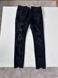 Spodnie męskie Jeansy Bershka Super skinny czarne rozmiar EUR 42