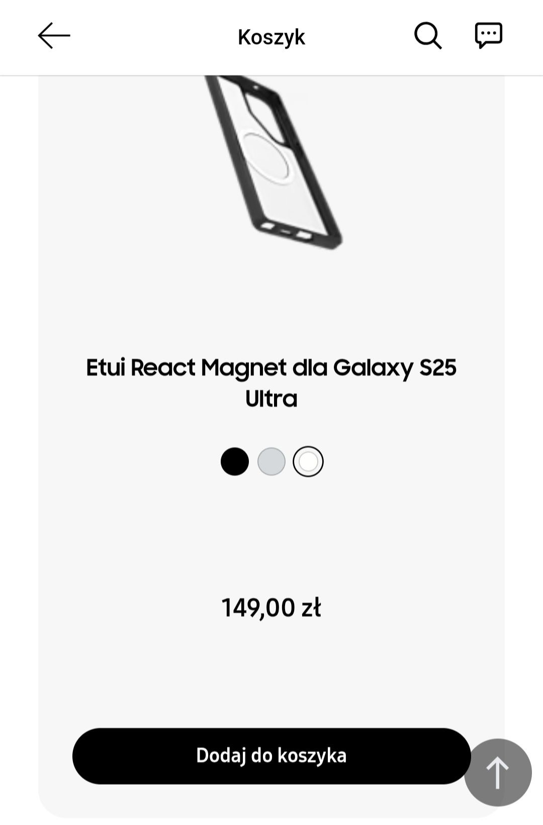 Etui SAMSUNG React Magnet do Galaxy S25 Ultra Czarny GP-FPS938OBJTW