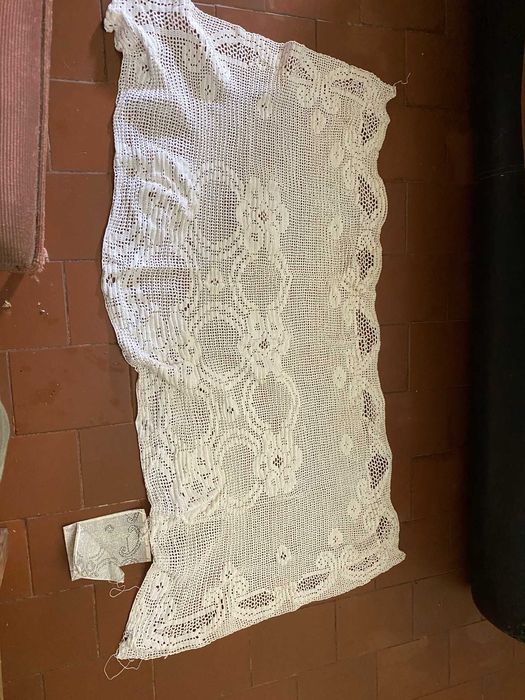 toalha media de renda branca