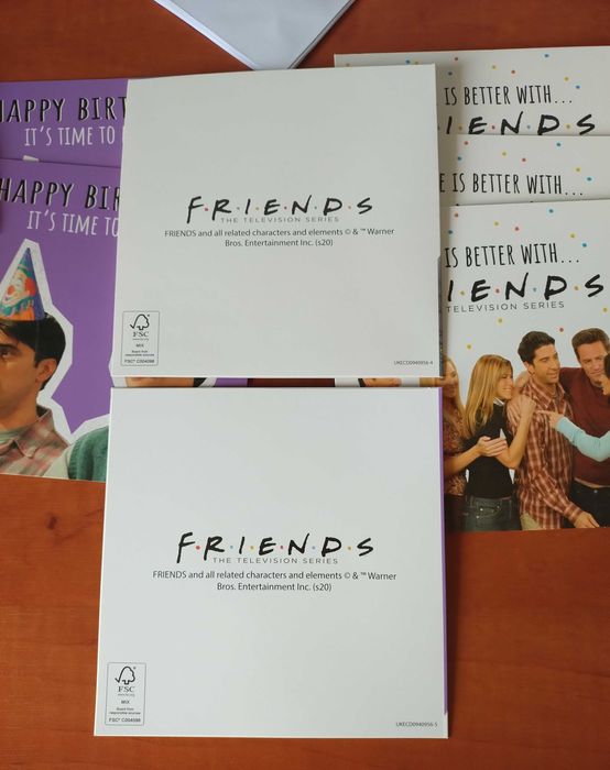 Kartki okolicznościowe urodzinowe + koperty Friends serial Przyjaciele