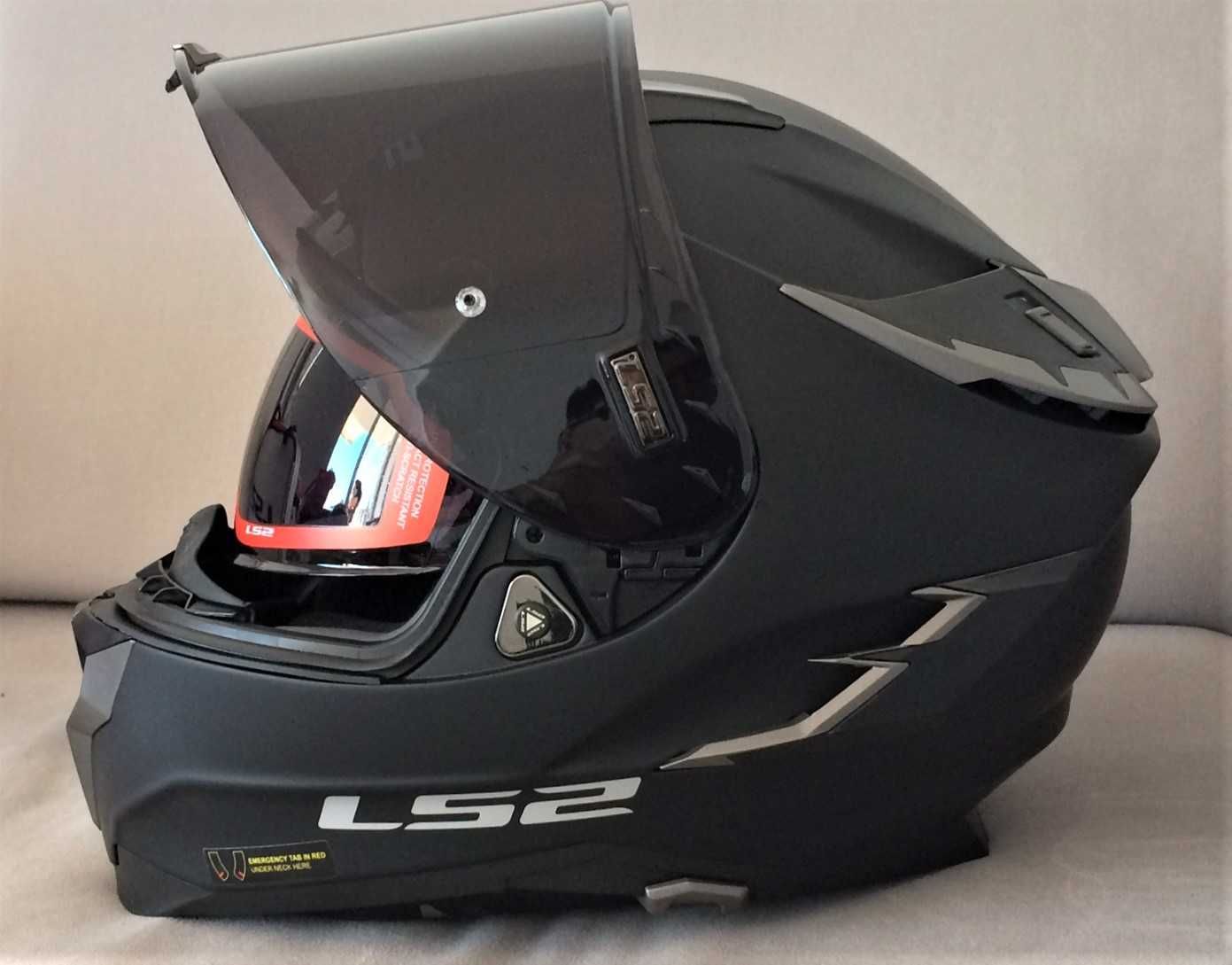 Capacete NOVO LS2 Challenger Carbon/Kevlr.Descon+EXTRAS. Tam S-M-L-XL