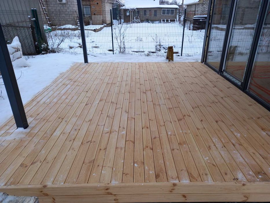 Укладка, монтаж террасной доски