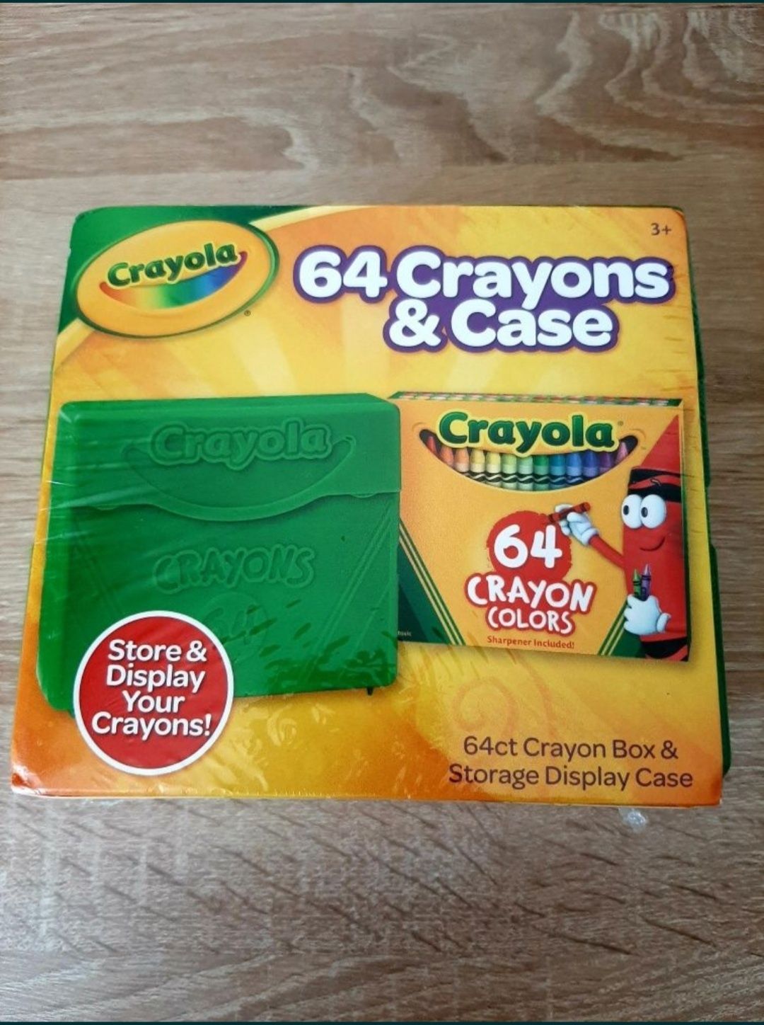 Crayola 64 восковые мелки/карандаши в пластиковом органайзере