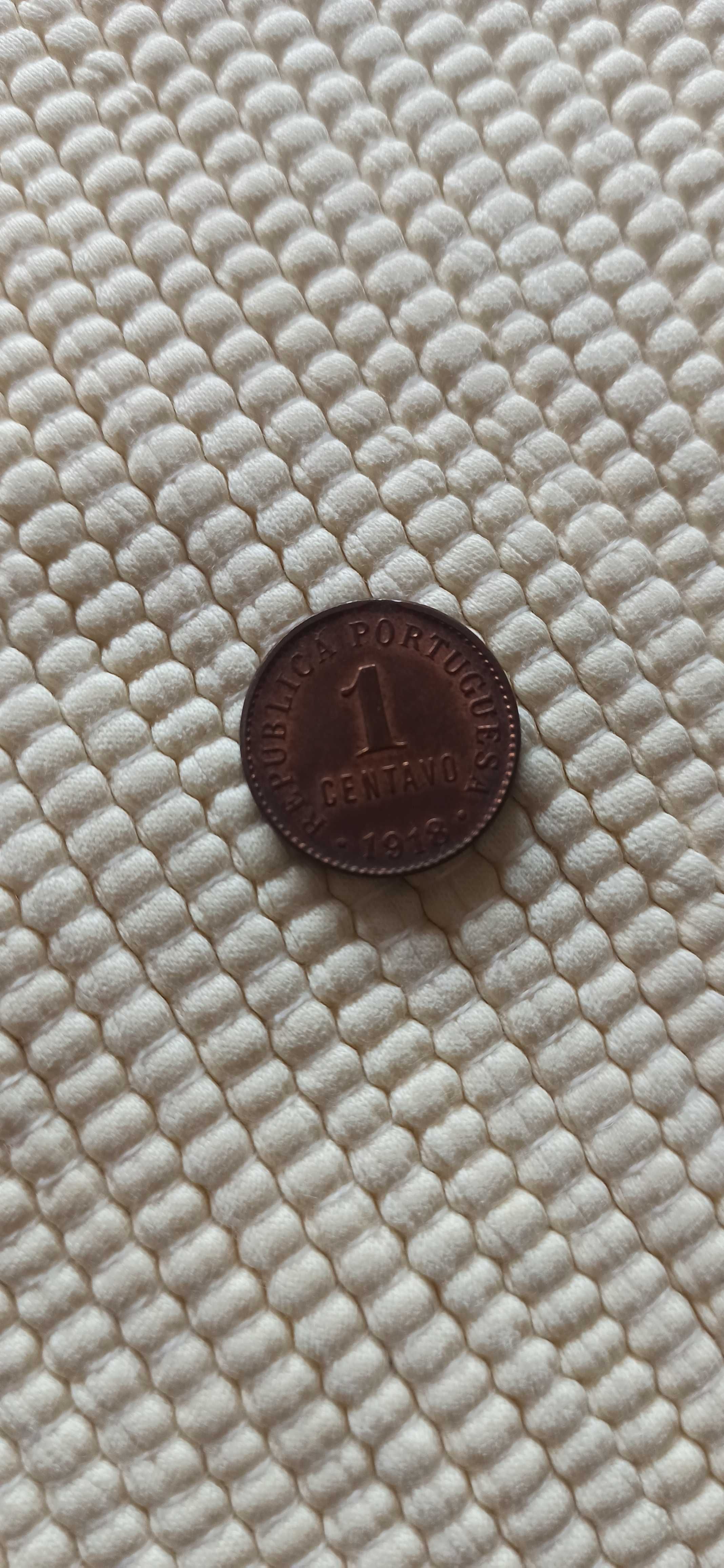 Moeda 1 centavo República portuguesa 1917/1918/1920
