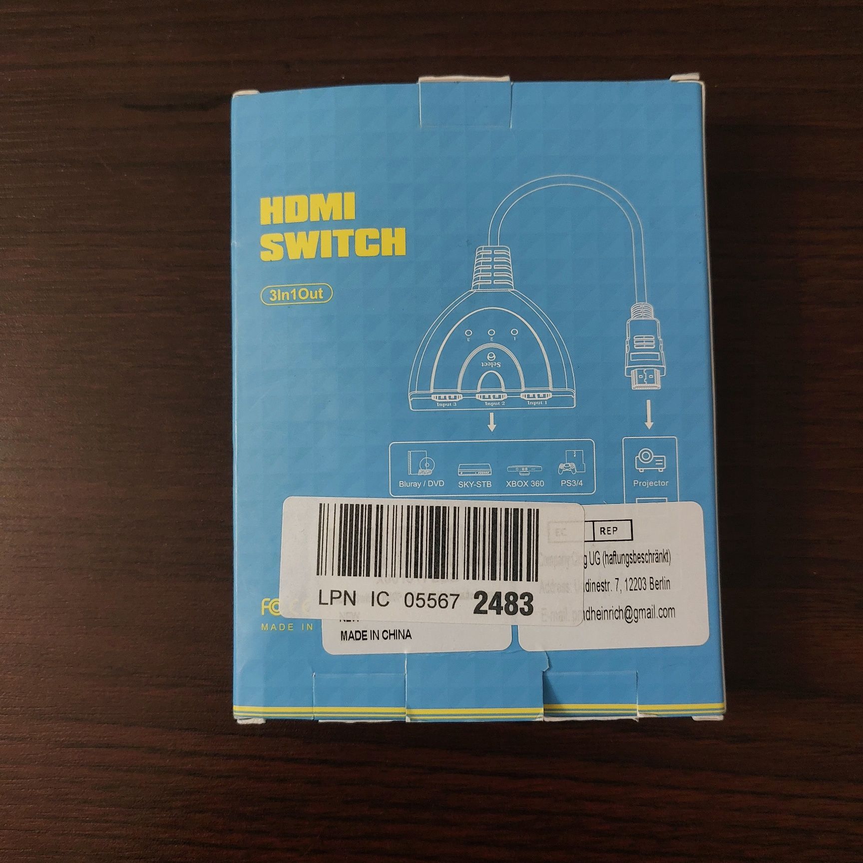 Rozgałęźnik, switch HDMI 3x1