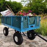 wózek transportowy ogrodowy składany stalowy burty udźwig 300 kg