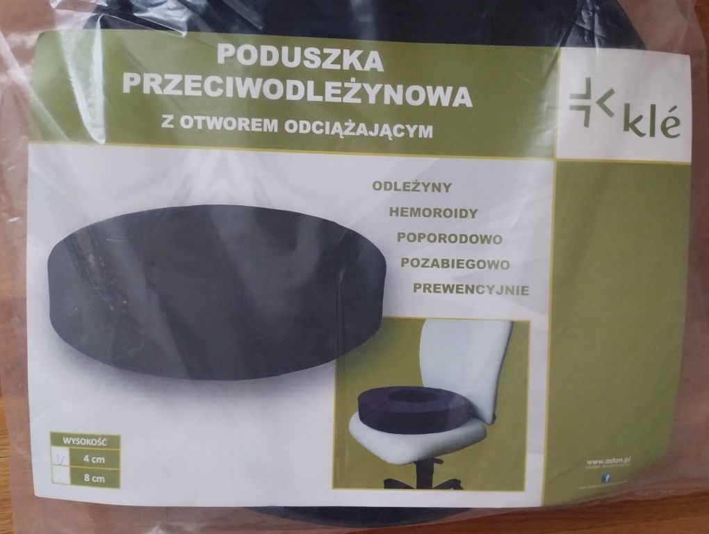 Poduszka PRZECIWODLEŻYNOWA z OTWOREM odciążającym - 8 cm
