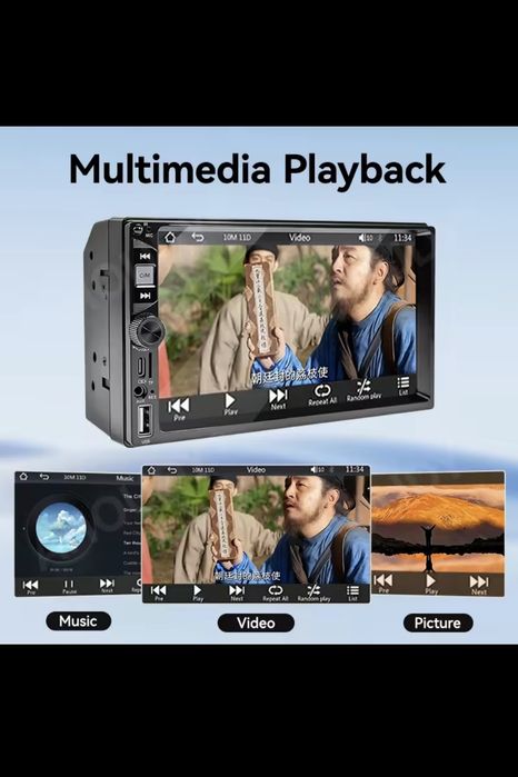 Магнитола 7"с Carplay/Android Auto+Камера Заднего Вида+Кнопки на Руль