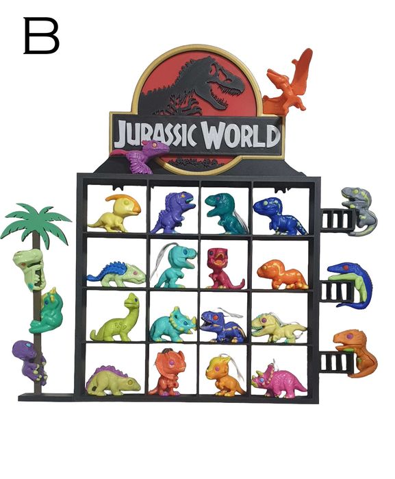 Półka na Mini Figurki Funko Pop Jurassic World z Kinder Joy