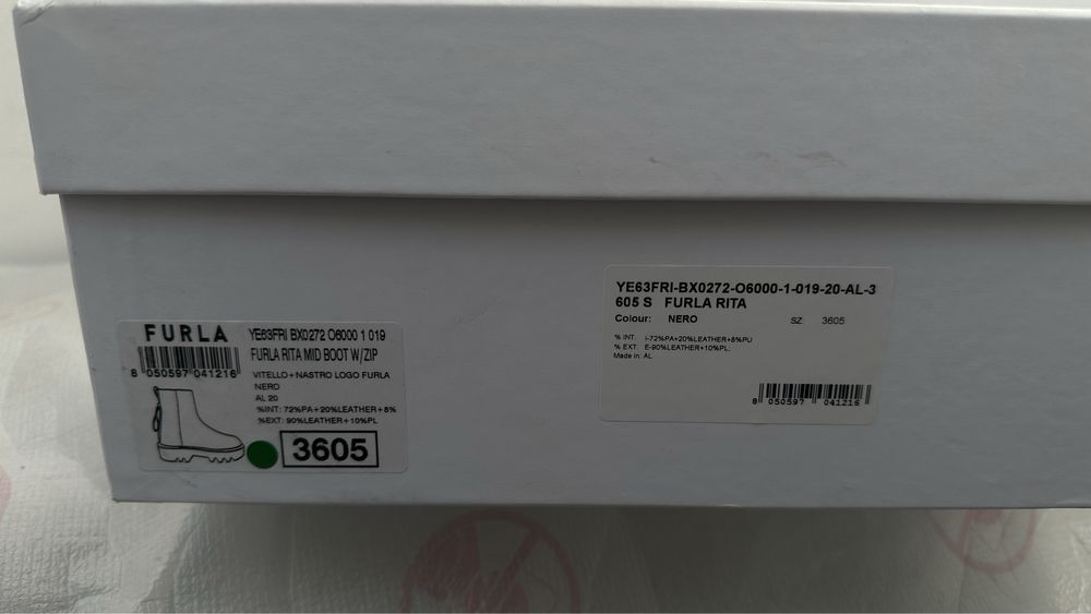 Nowe damskie botki marki FURLA rozm.37 - 100% oryginał