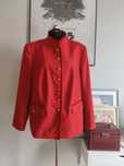 Marynarka vintage z wełną w pięknym czerwonym kolorze oversize 46 Roya