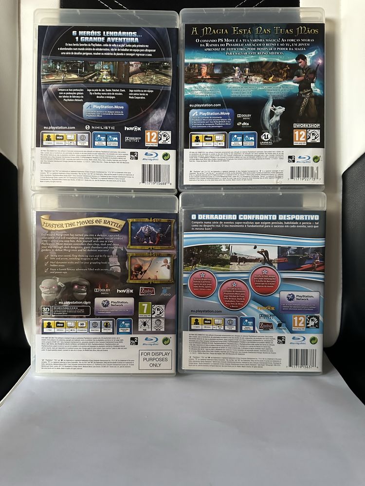 Lote de Jogos PS3 PlayStation Move (4 Jogos)