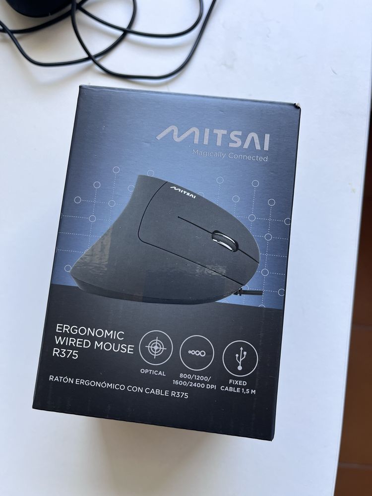 Rato Ergonomico com fio Mitsai