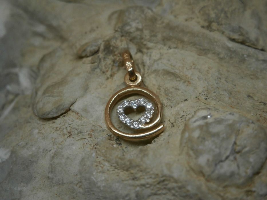 Złota Zawieszka Serduszko 14 K-0,83 GR