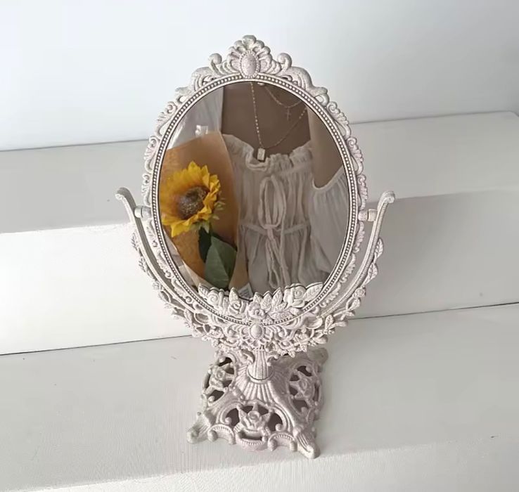 owalne nowe lusterko do makijażu Vintage