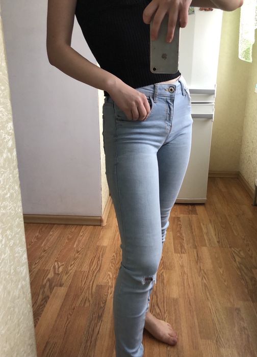 Джинси Bershka, Бершка, светлые джинсы,  скинни