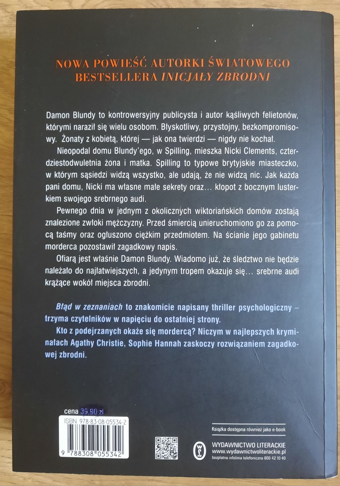Błąd w zeznaniach Sophie Hannah