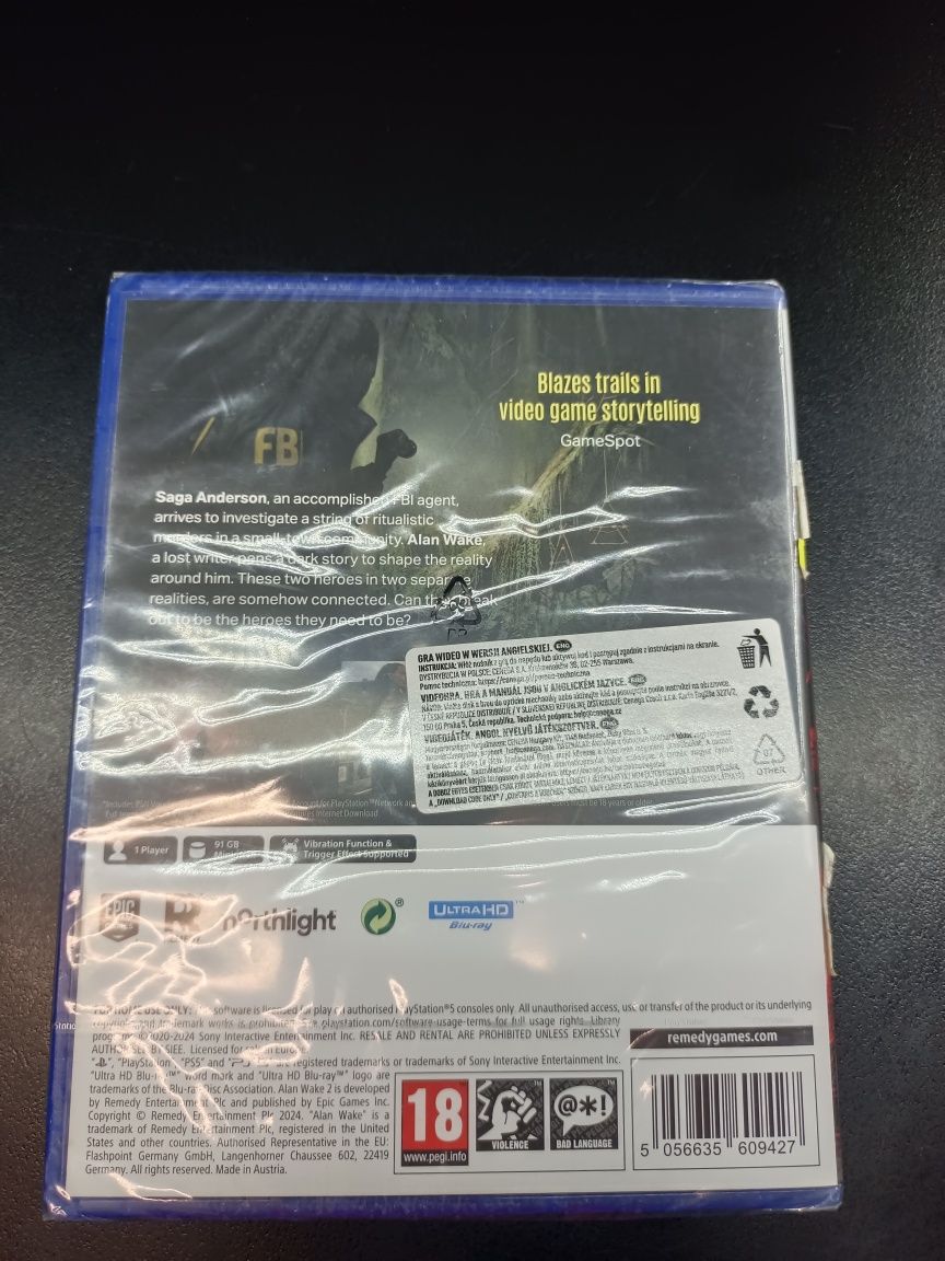 Gra na PS5 !! NOWA !! Folia Alan Wake 2 Deluxe Edition Komis Madej Sc