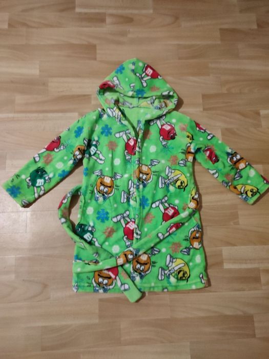 Новый махровый халат для девочки новая р 122-128