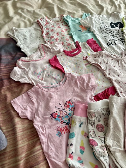 Paka ubrań ubranek dla dziewczynki rozmiar 68 - część ubranek nowych!