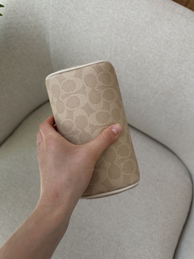 Сумка Coach Rowan Satchel In Signature Canvas Beige/Ginger