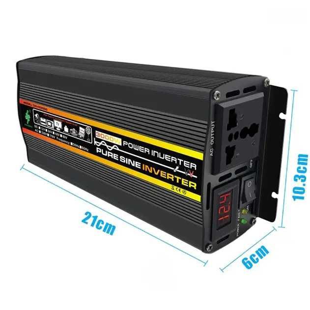 Інвертор перетворювач напруги 1500 Вт 12/220V PH-RD чистий синус