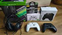 Pozostałości po zestawie Xbox, kontroler pad Gamesir G7 HE słuchawki