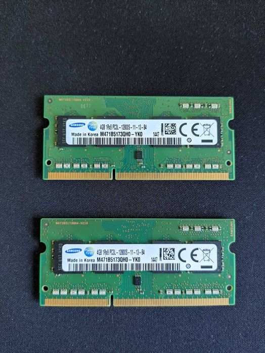 Pamięć RAM Samsung 2x4 GB DDR3 PC3L 12800 do laptopa
