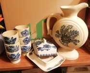 Komplet naczyń ceramicznych z czsów  PRL-u