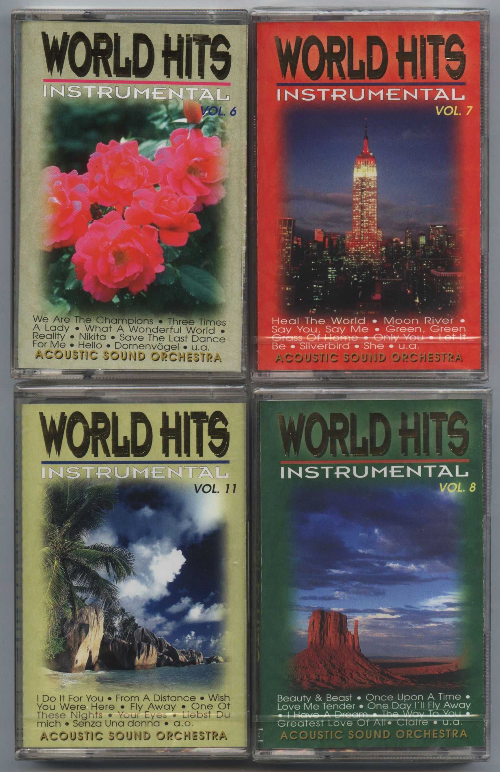 World Hits Instrumental  vol. 6, 7, 8, 11 - zestaw kaset