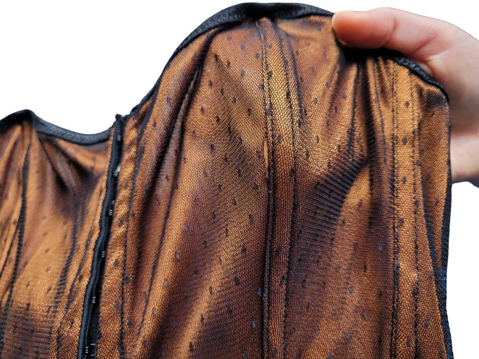 Brązowy gorset 44,XXL bielizna erotyczna Besired koronka