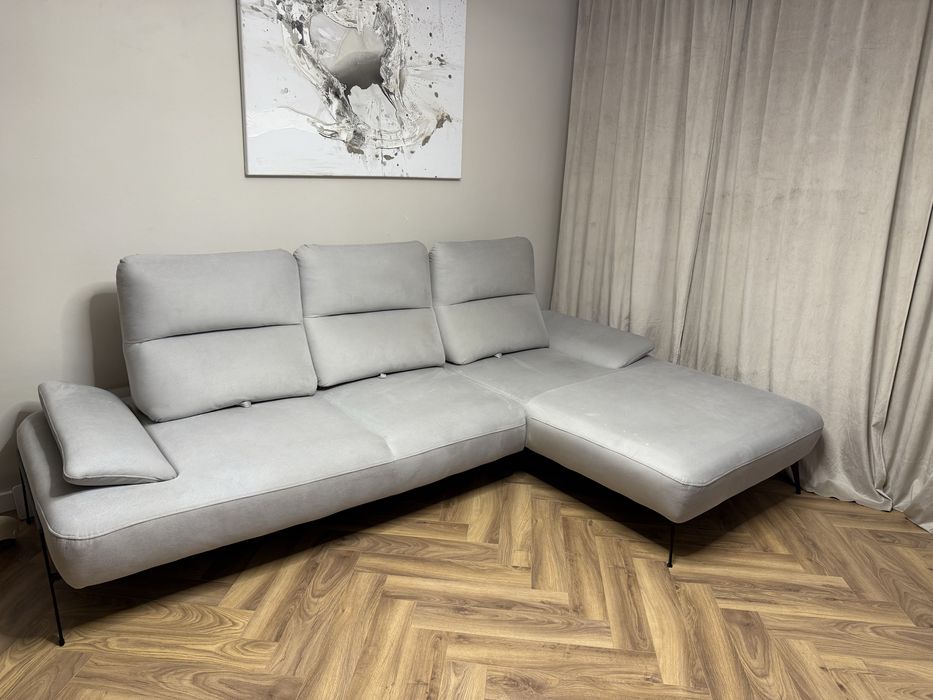 Narożnik Cesar nowoczesny loft duzy  szary 280cm