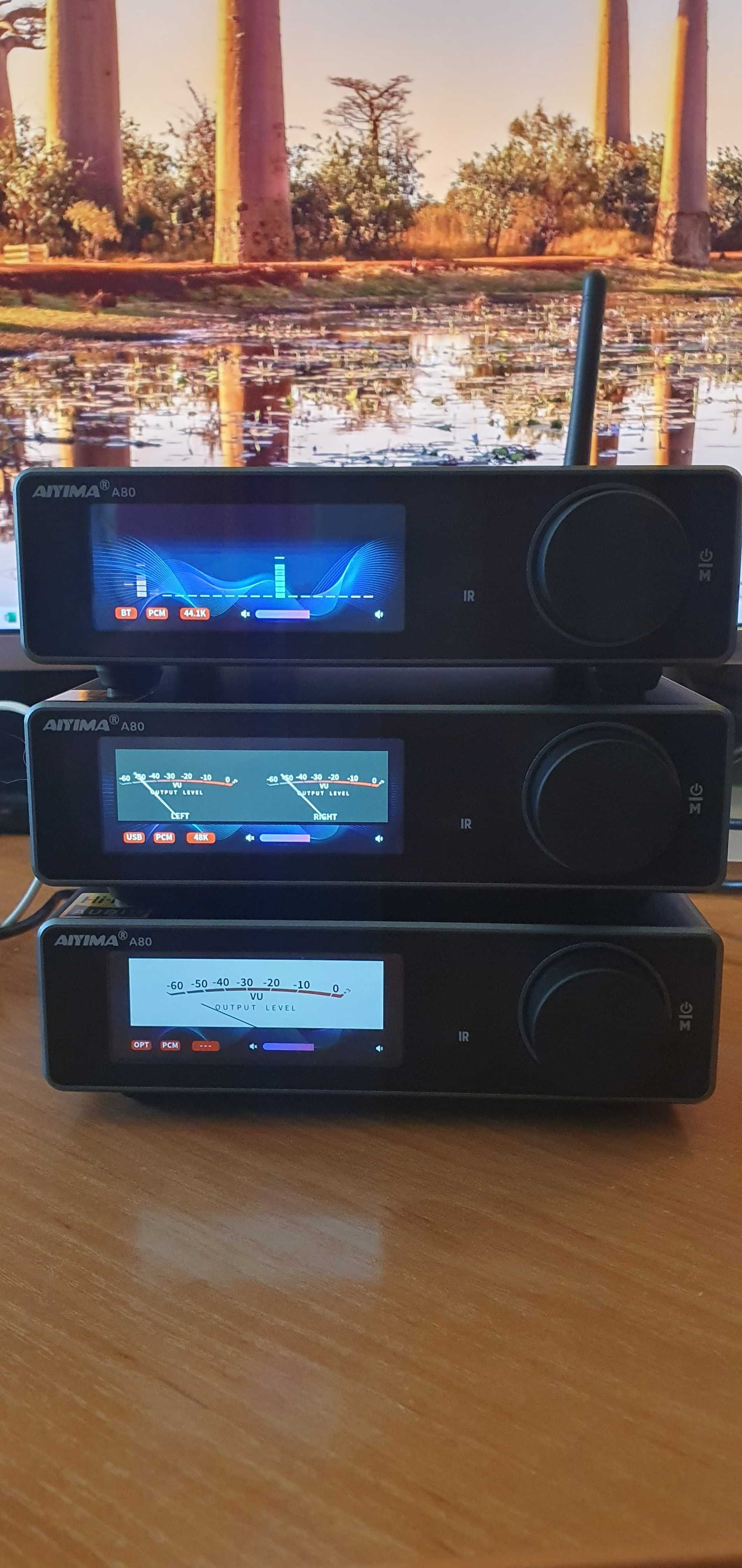 Підсилювач звуку AIYIMA A80 + ЦАП Bluetooth 5.1 з блоком живлення 48 V
