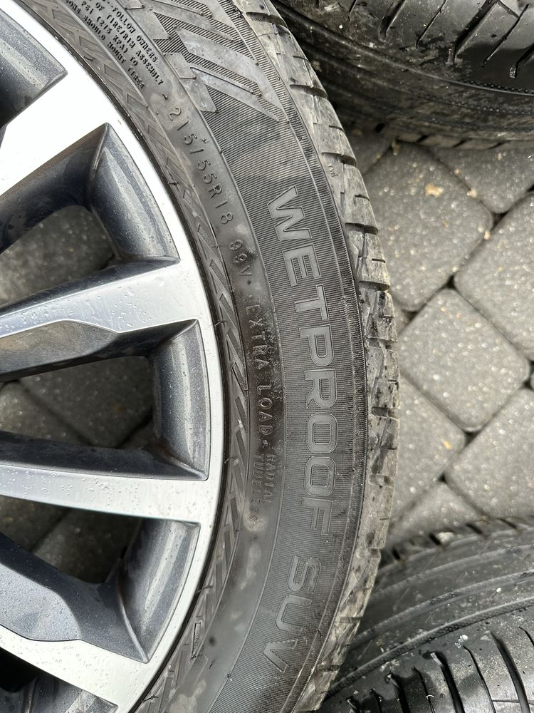 Felga aluminiowa Skoda plus Opony Letnie Nokian 215/55 R18