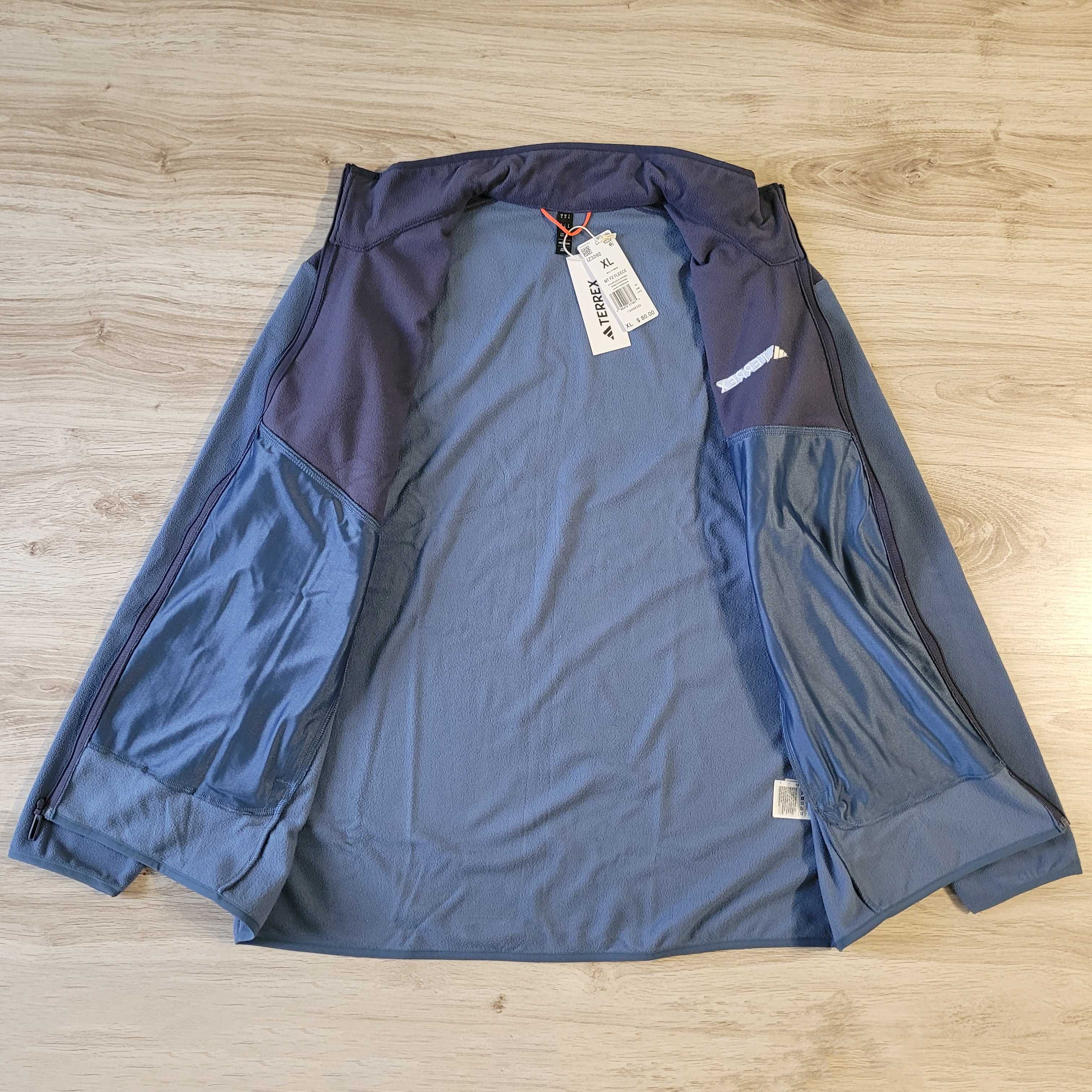 Нова Adidas Terrex розмір M, L, XL чоловіча флісова кофта фліска синя