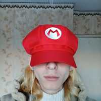 Шляпа mario червона