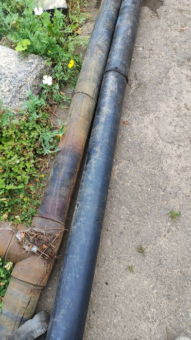Продам труби.   100.  Сантехнічні та азбестові  8м бу