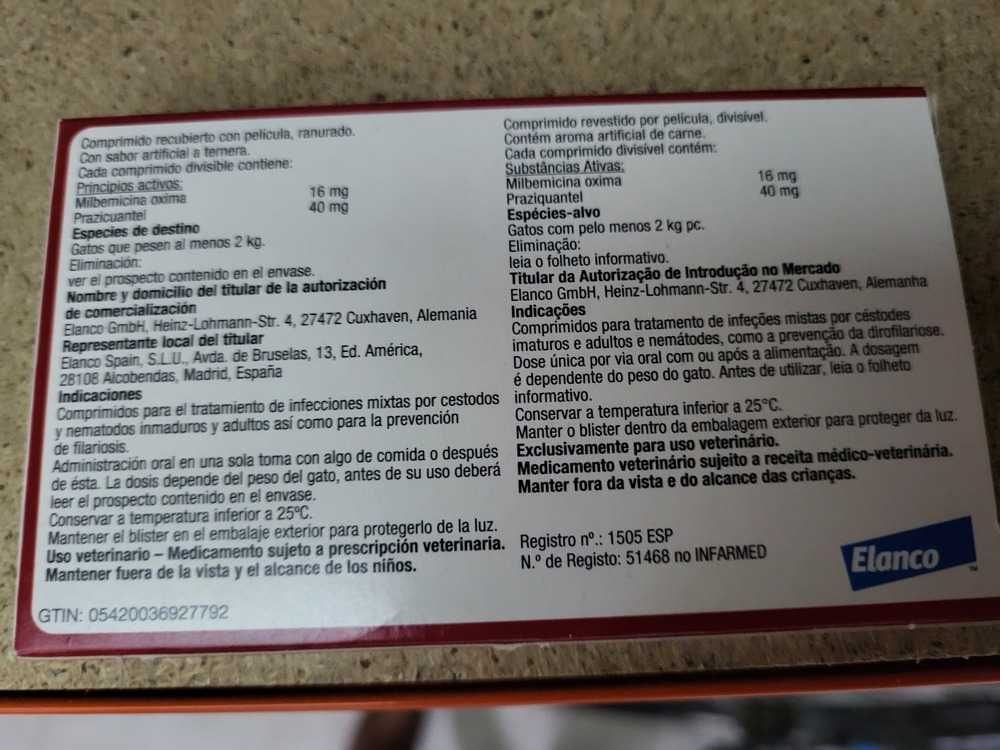 Desparasitante Gatos Milbemax