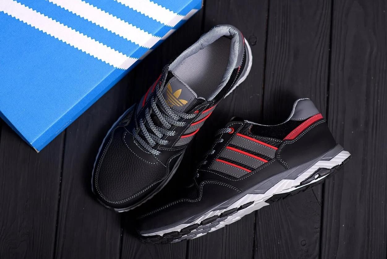 Мужские кроссовки на каждый день кожаные adidas демисезонные адидас