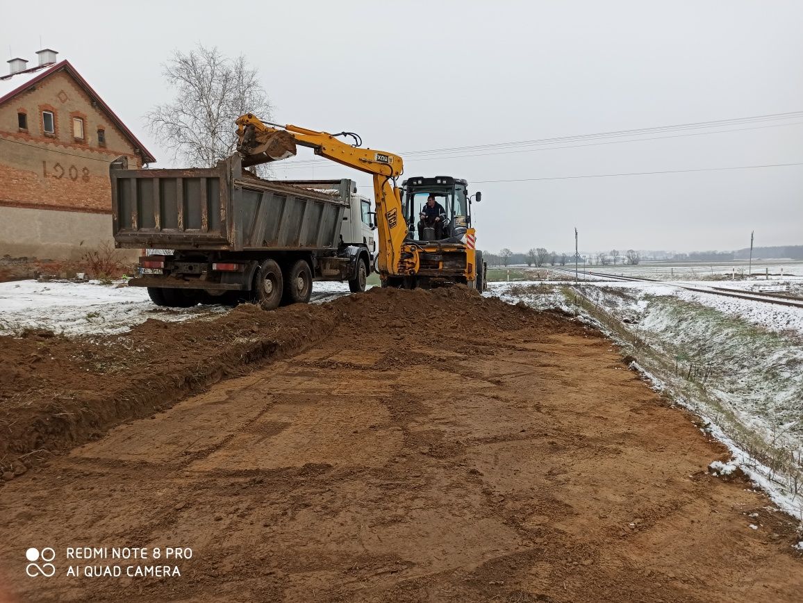 Usługi koparko-ładowarka, wywrotka, wiertnica,młot,koparka gąsienicowa