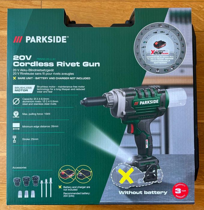 Akumulatorowa Nitownica Parkside PBNSG A1  20V