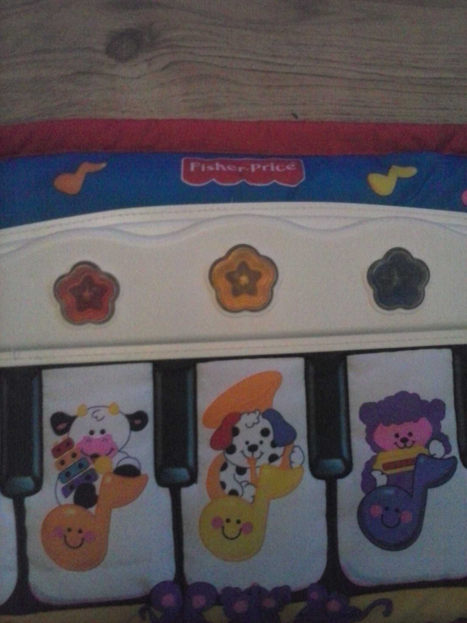 Grające pianino Fisher Price i kostka z klockami