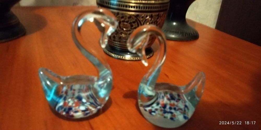 Лебеди хрустальные для торжеств