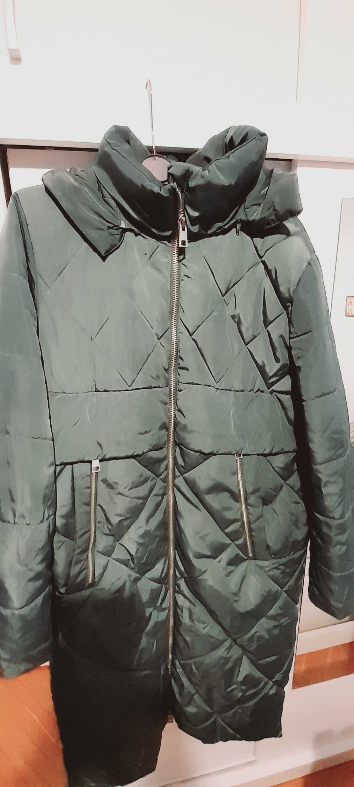 Płaszcz (kurtka) zielony pikowany XL