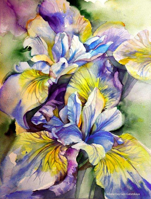 Piękne akwarele z kwiatami