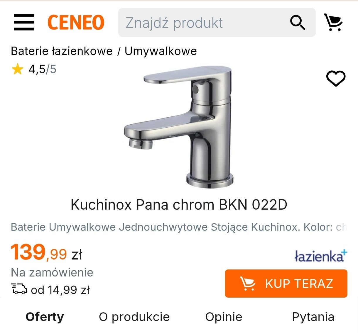 Bateria umywalkowa