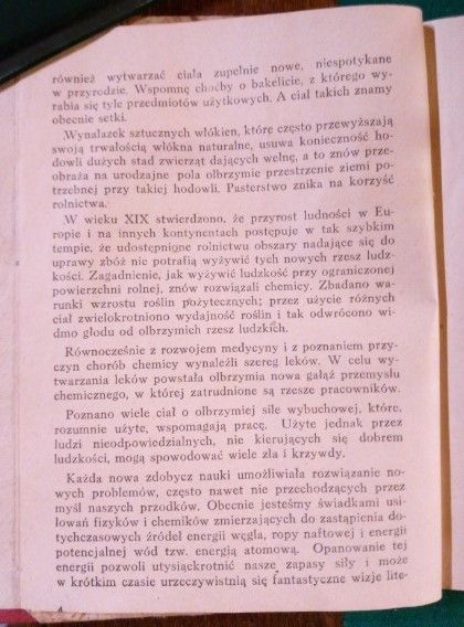 książka 1948r. antyk, podrecznik - chemia kl VII