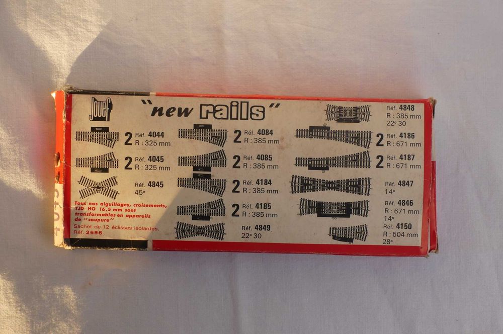 Linhas HO Jouef e Lima, vias rectas, curvas, agulhas, encarrilhadores.