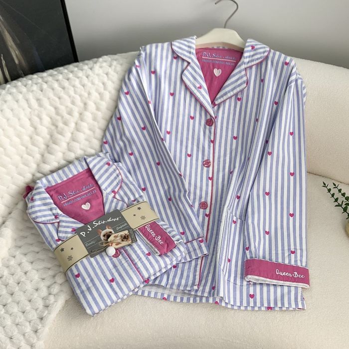 Байкова піжама піжамка PJ Salvage тепла в сердечка з штанами Л